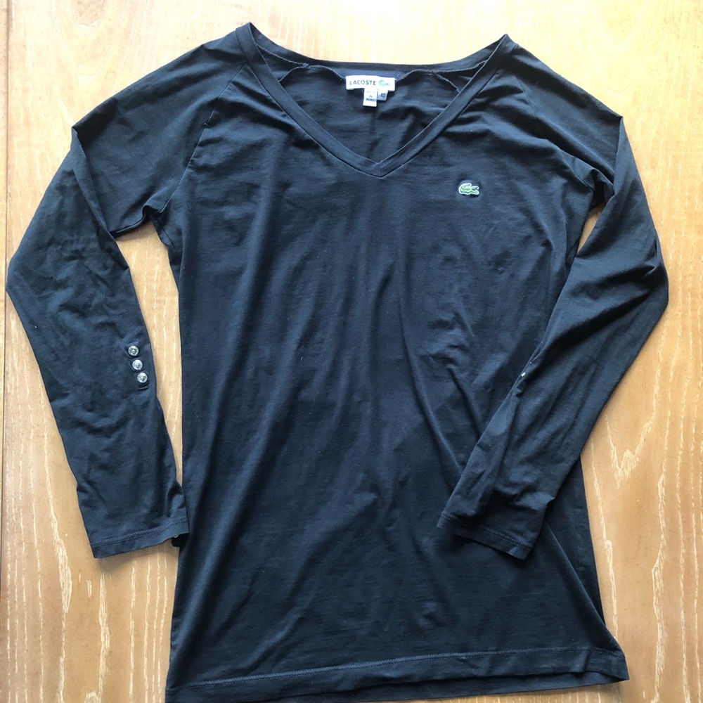 Lacoste Black Long Sleeve Top